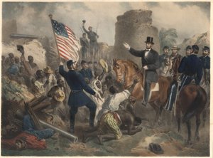 Lincoln in City Point, pub. 1865 door American School
