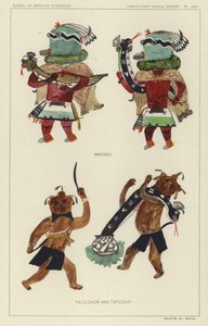 Macibol, Palulukon en Tatcukti (kleurenlitho) door American School