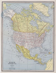 Kaart van Noord-Amerika door American School