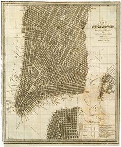 Kaart van de Stad New-York [in Manhattan, tot aan 36th Street] door American School
