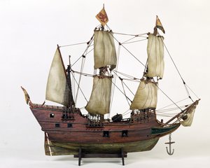Model van de Halve Maan, Henry Hudsons Schip, 1825-1900