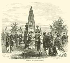 Monument op het slagveld van Bull Run, september 1862 door American School