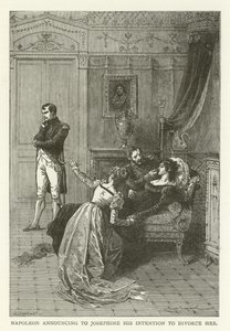 Napoleon kondigt Josephine zijn voornemen aan om van haar te scheiden door American School