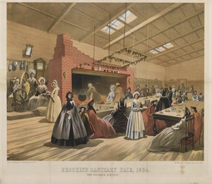 New England Kitchen, Brooklyn Sanitary Fair, 1864 door American School