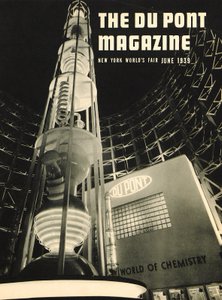 New York Wereldtentoonstelling, voorpagina van het DuPont Magazine, juni 1939 door American School
