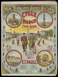 New York en Coney Island Cycle March door American School