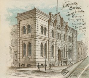 Northern Saving Fund Safe Deposit & Trust Co., 1885-86 door American School