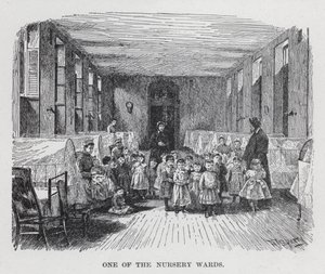 Een van de kinderkamers (litho)