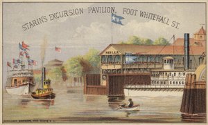 Raderstoomboot bij de pier