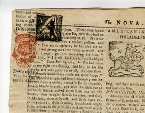 Pagina uit de Halifax Gazette, of The Weekly Adviser, Nova Scotia, 12-19 december, 1765 door American School