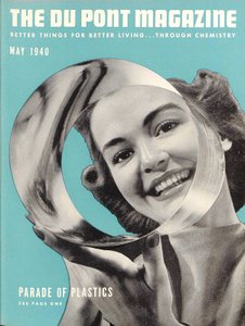 Parade van Plastics, voorpagina van het DuPont Magazine, mei 1940 door American School
