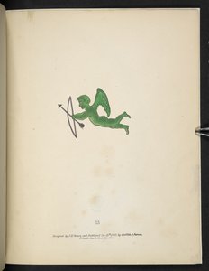 Plaat 15. Groene Cupido-figuur. Spectropia; of, Verrassende spectrale illusies die overal geesten tonen, en van elke kleur, enz. ser. 1. J.H. Brown 1864