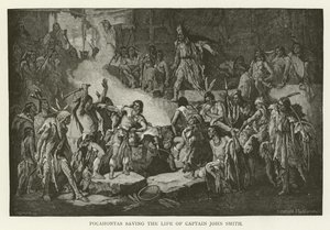 Pocahontas redt het leven van Kapitein John Smith
