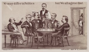 Politici genieten van Drankjes rond de tafel door American School