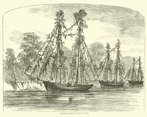 Porters mortiervloot in Trim, juni 1862 door American School