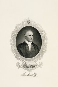 Portret van Sam Houston met een stadsgezicht, ca. 1855-ca. 1860 door American School
