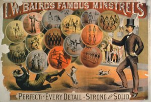 Poster voor I. W. Bairds beroemde minstrelen
