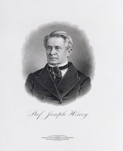 Professor Joseph Henry (1797-1878) uit een frontispice van A Memorial of Joseph Henry, Washington, 1880 door American School