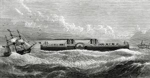 Voorgestelde Veerboot tussen Dover en Calais, illustratie uit Appletons Journal, 4 mei 1872