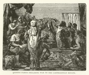 Quintus Fabius verklaart oorlog aan de Carthaagse Senaat door American School