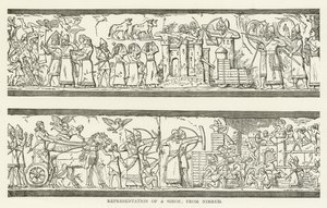 Voorstelling van een belegering; uit Nimrud door American School