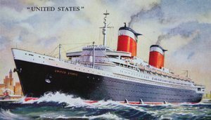 SS United States eerste reis in 1952