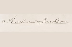 Handtekening van Andrew Jackson door American School