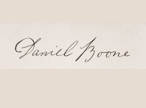 Handtekening van Daniel Boone door American School