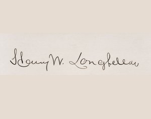 Handtekening van Henry Wadsworth Longfellow door American School
