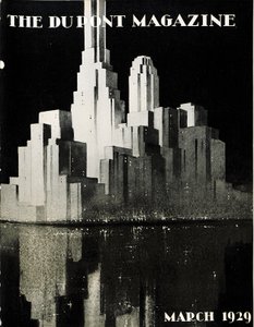 Wolkenkrabbers, voorpagina van het DuPont Magazine, maart 1929