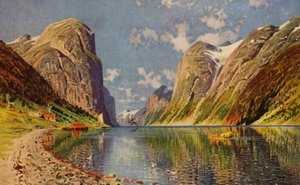 Sognefjord aan de kust van Noorwegen door American School