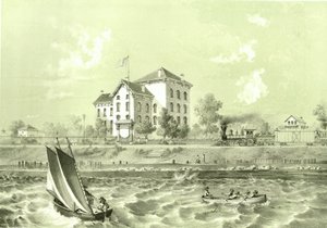Soldiers Home, uit Chicago Illustrated, met literaire beschrijvingen door James W. Sheahan, uitgegeven door Jevne & Almini, Chicago, 1866-67 door American School