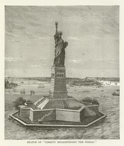 Standbeeld van Vrijheid Verlicht de Wereld door American School