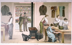 Kleermaker, plaat uit Prangs hulpmiddelen voor objectonderwijs, 1874