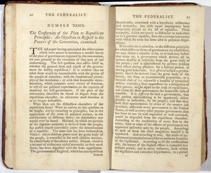De Federalist, gepubliceerd in 1788 (prent) door American School
