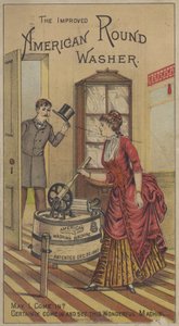 De verbeterde Amerikaanse ronde wasmachine (chromolitho) door American School