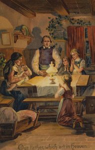 Het Onze Vader die in de hemelen zijt (chromolitho) door American School