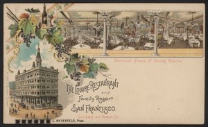 The Louvre Restaurant and Family Resort, San Francisco (gekleurde gravure) door American School