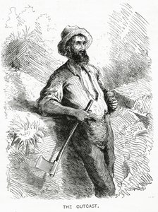 De Verschoppeling, illustratie voor een verhaal, Een Gemeenschap van Verschoppelingen, uit Appletons Journal, 23 maart 1872 door American School