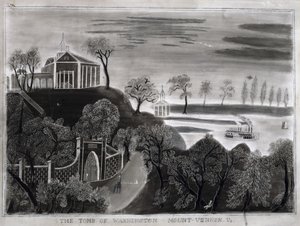 Het graf van Washington, Mount Vernon, Va., na 1807 door American School