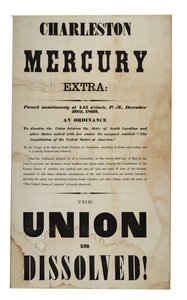 De Unie is ontbonden! (Charleston Mercury, Extra Ed.), 20 december 1860 door American School