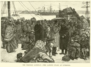 De Westelijke Poort, de aanlegsteiger in Liverpool