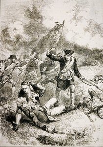 De dood van majoor John Pitcairn van de Britse mariniers bij de Slag om Bunker Hill