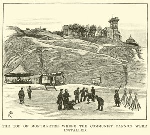 De Top van Montmartre waar de Communistische Kanonnen waren Geïnstalleerd door American School