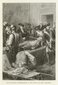 De Gewonde Robespierre in de Hal van de Vergadering