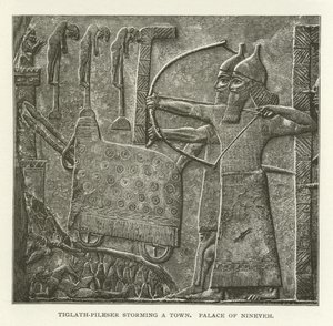 Tiglath-Pileser bestormt een stad, Paleis van Nineveh door American School