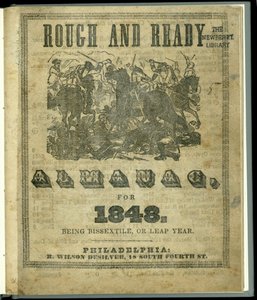 Titelpagina van de Rough and Ready Almanak voor 1848, gepubliceerd in 1847
