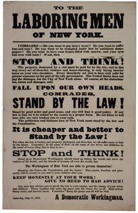 Aan de arbeiders van New York, 18 juli 1863 door American School