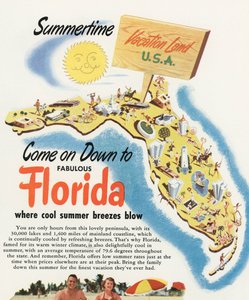 Toeristenkaart van Florida door American School