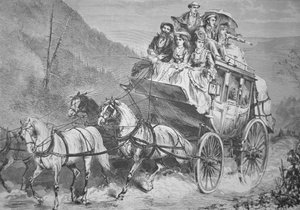 Reizen door het Amerikaanse Westen met de Concord Stagecoach in de jaren 1860 door American School